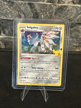 Pokemon Solgaleo Holo Stamped 021/025 from 25th Anniversary Celebrations set